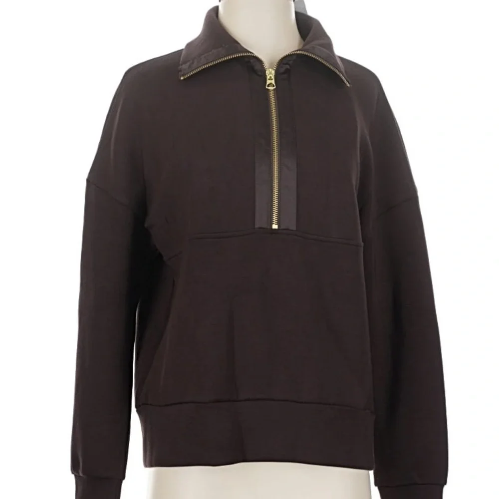 🤎NEW VARLEY keller half zip pullover in coffee bean XXS🤎